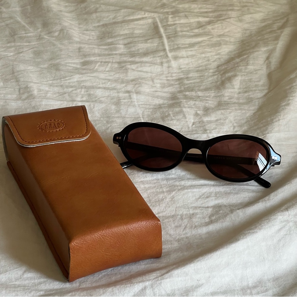 Crap Eyewear Black Sunglasses with Brown Case